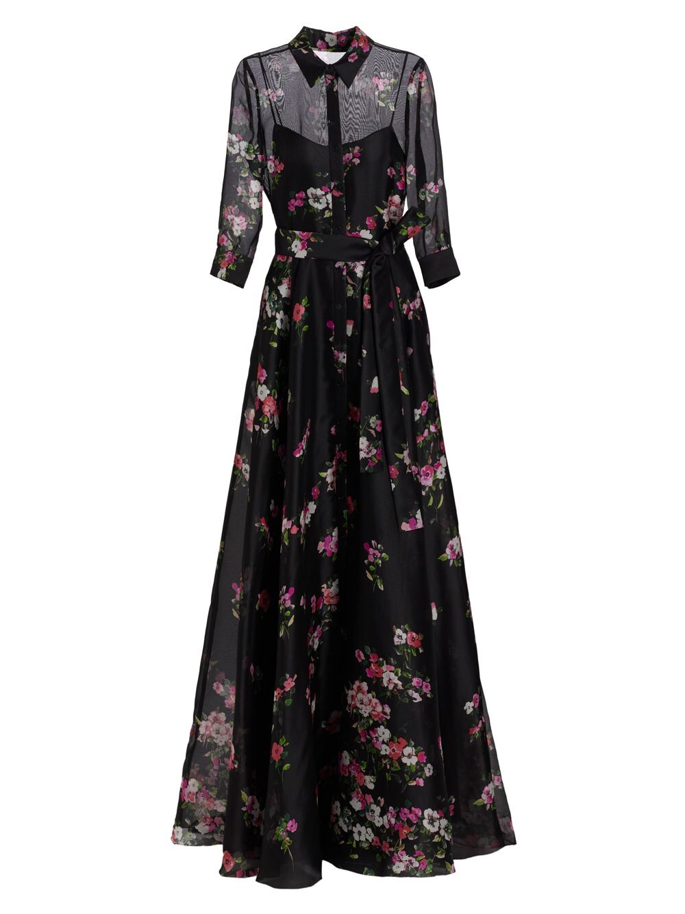 

Шелковое платье-тренч Carolina Herrera, черный