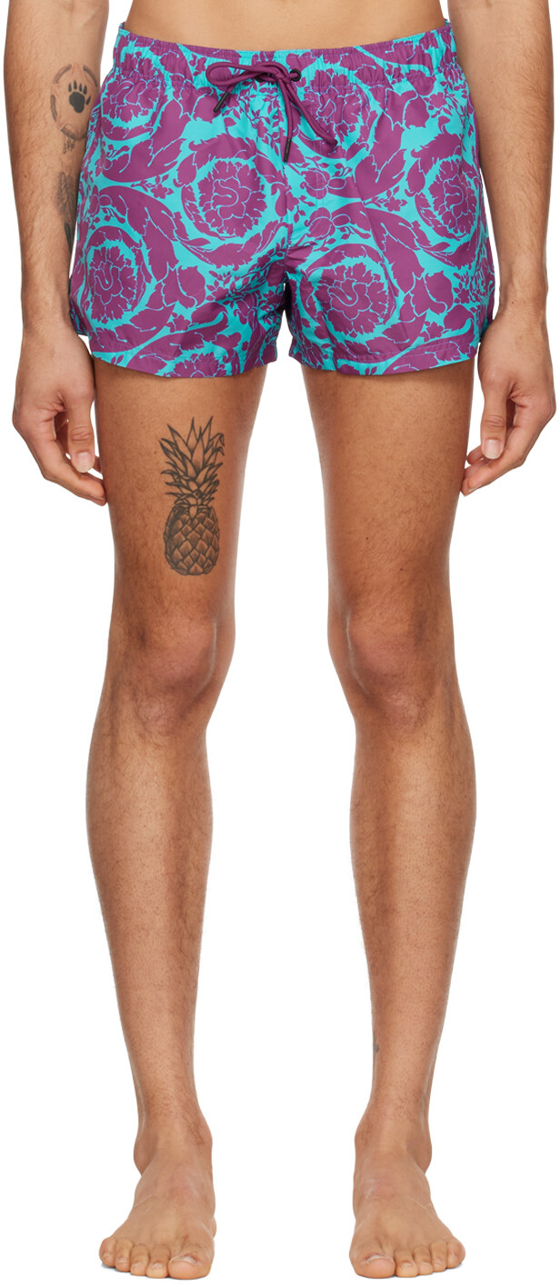 

Сине-фиолетовые плавки Barocco Versace Underwear
