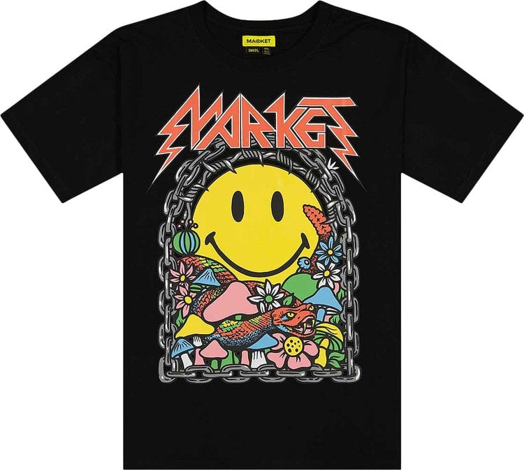 Футболка Market Smiley Iron Market Tee 'Black', черный - фото