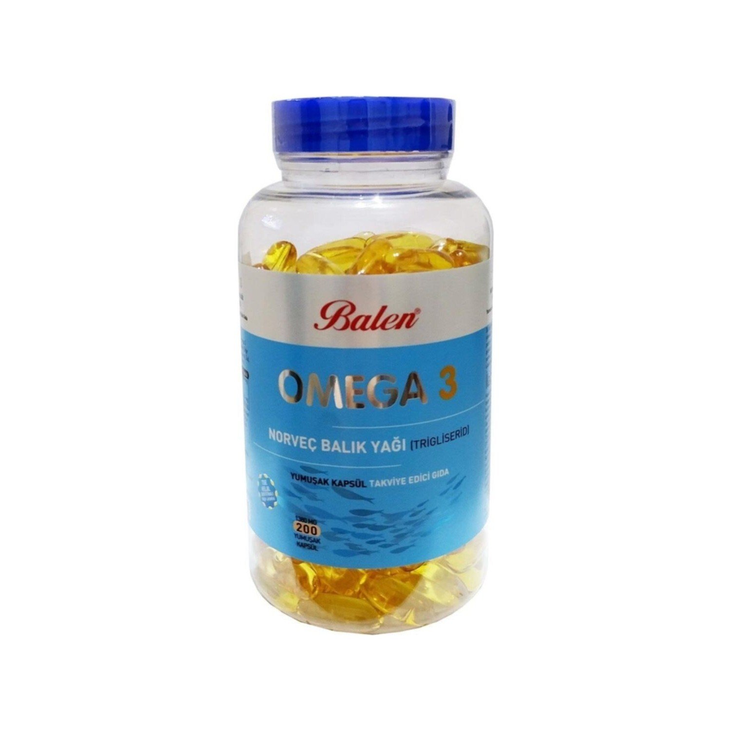 

Balen Omega 3, норвежский рыбий жир, омега-3 триглицерид, рыбий жир, 1380 мг X 200 капсул