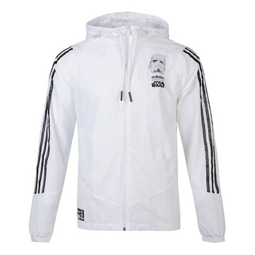 

Куртка Adidas neo M Sw Wb logo Printing Cozy Casual Sports Hooded White, Белый