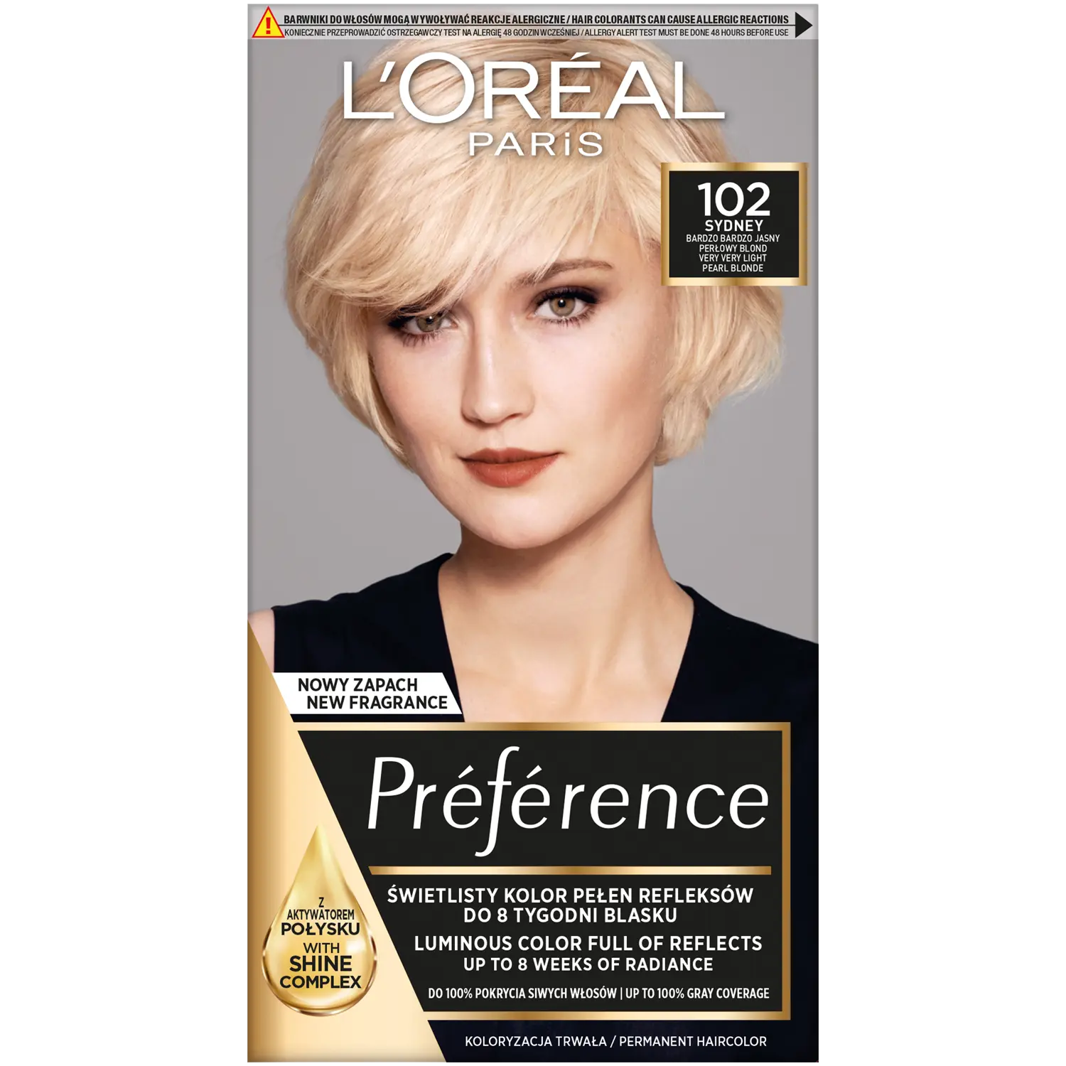 

L'Oréal Paris Féria Préférence краска для волос 102 очень светлый жемчужный блонд, 1 упаковка
