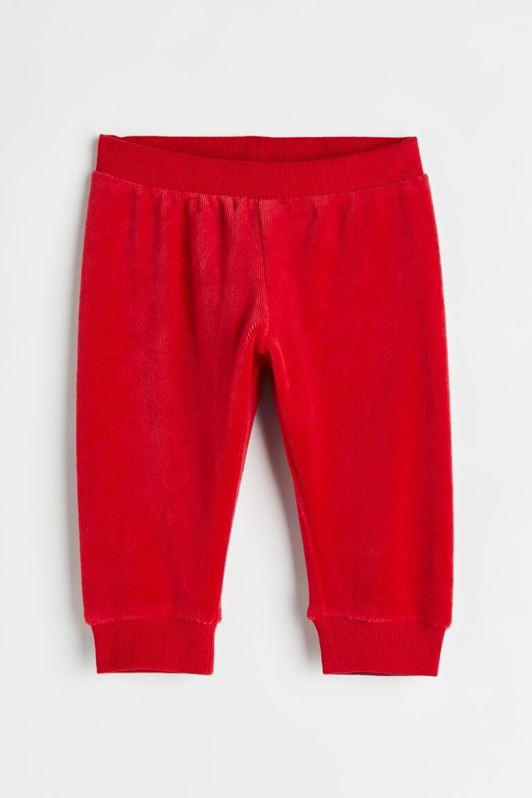 

Велюровые джоггеры H&M, красный