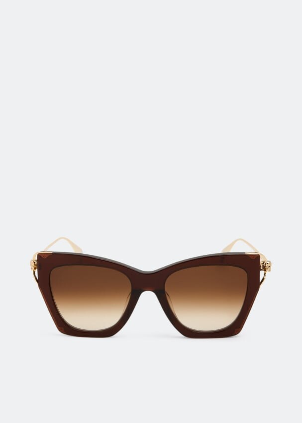 

Кроссовки ALEXANDER MCQUEEN Skull Hinge cat-eye sunglasses, коричневый