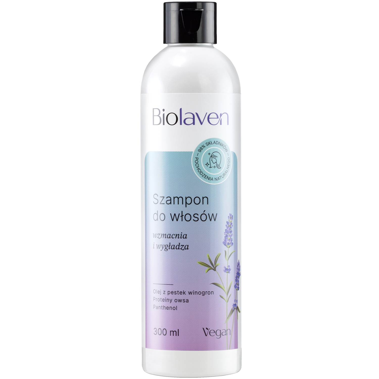 цена Biolaven Organic укрепляющий натуральный шампунь для волос с лавандой, 300 мл