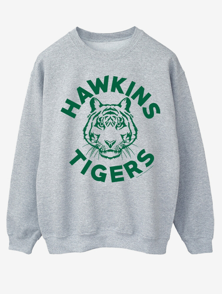

Серая толстовка для взрослых NW2 Stranger Things Hawkins Tigers George., серый