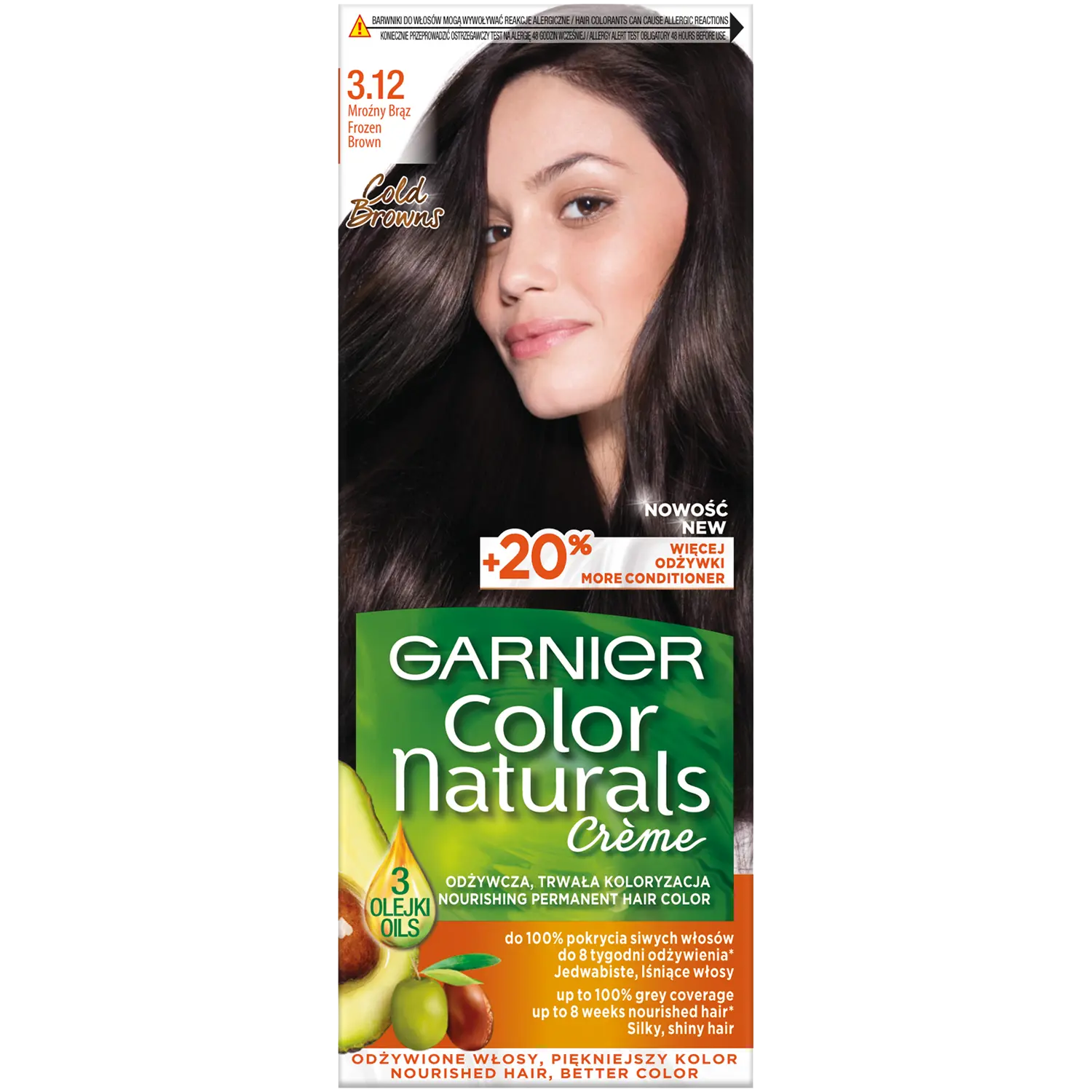 

Garnier Color Naturals Créme краска для волос 3.12 морозный шатен, 1 упаковка