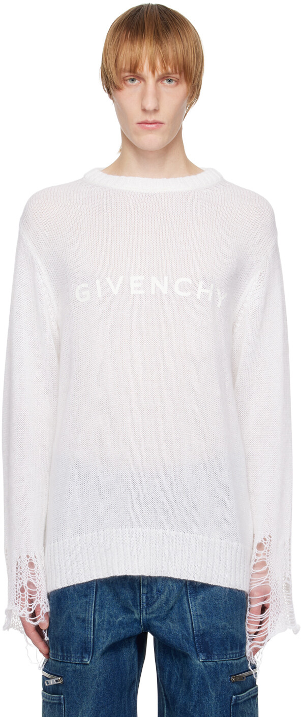 

Белый рваный свитер Givenchy