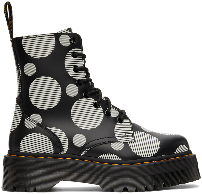 

Черные ботинки на платформе Jadon в горошек Dr. Martens