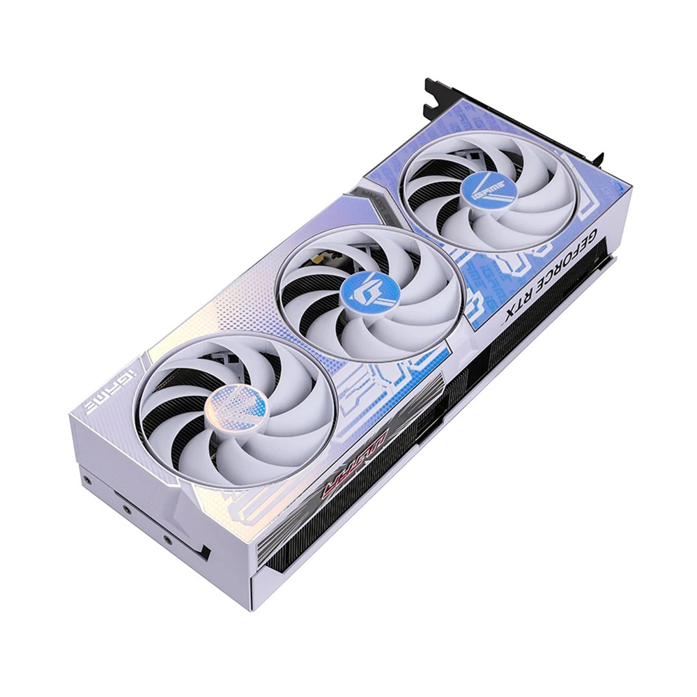 Видеокарта Colorful iGame GeForce RTX 4070 Ti Super Ultra W OC, 16 ГБ, белый/синий видеокарта colorful igame geforce rtx 4070 ultra w oc v2 v 12гб белый