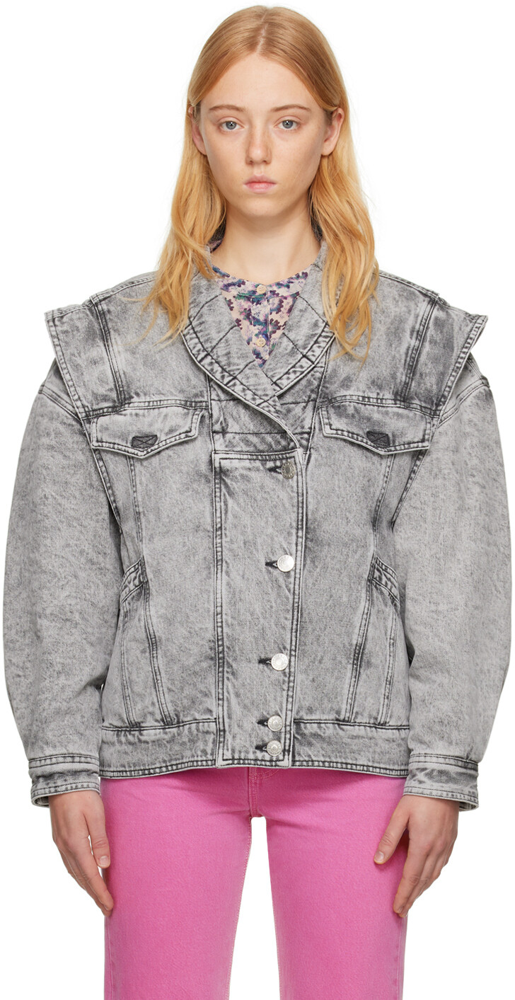 

Серая джинсовая куртка Veronica Isabel Marant Etoile