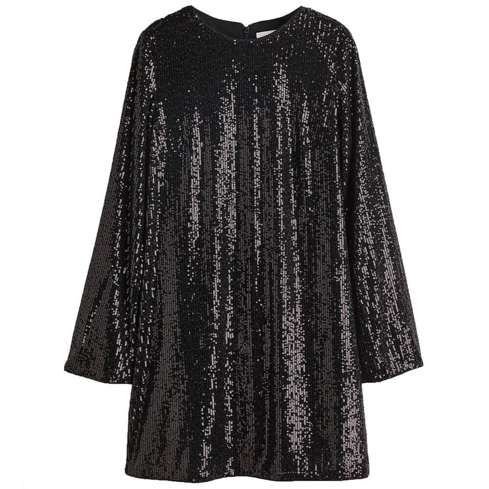 

Платье H&M Sequined, черный