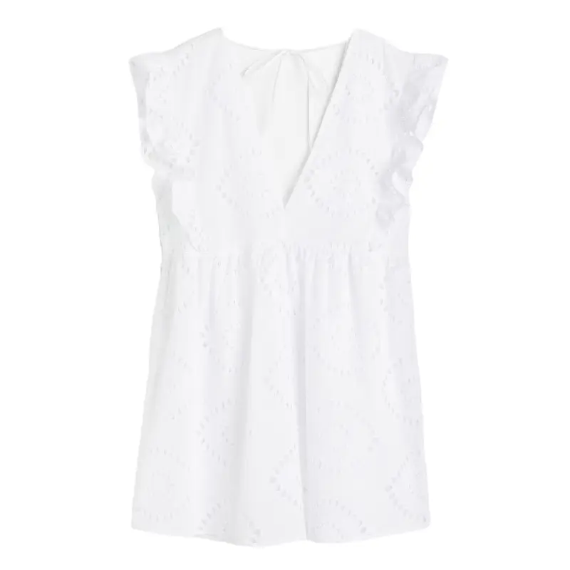 

Пляжное платье H&M Eyelet Embroidered, белый