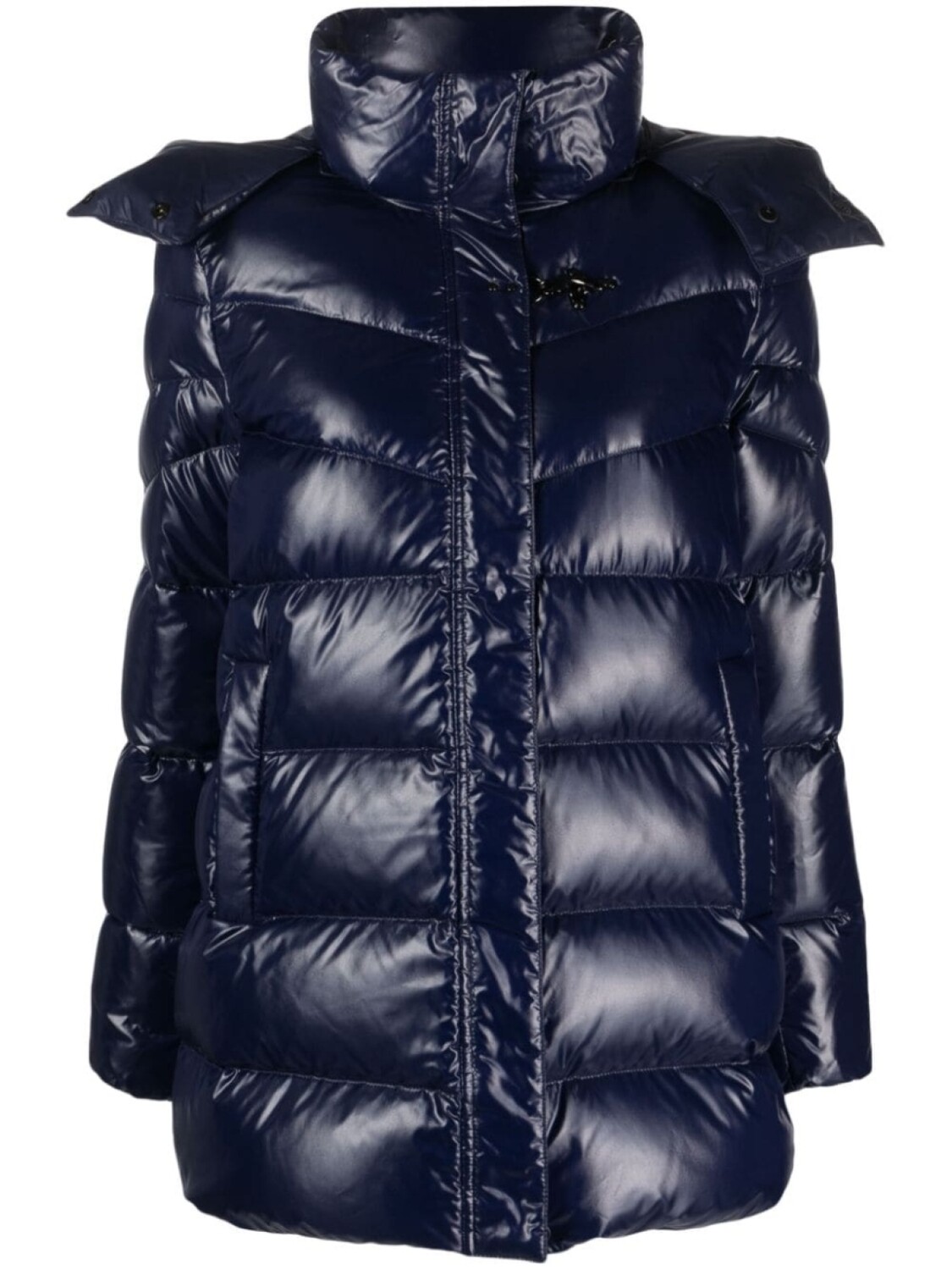 

Fay detachable-hood padded jacket, синий