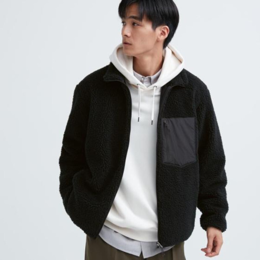 

Куртка Uniqlo Unisex Windproof Outer Fleece, черный
