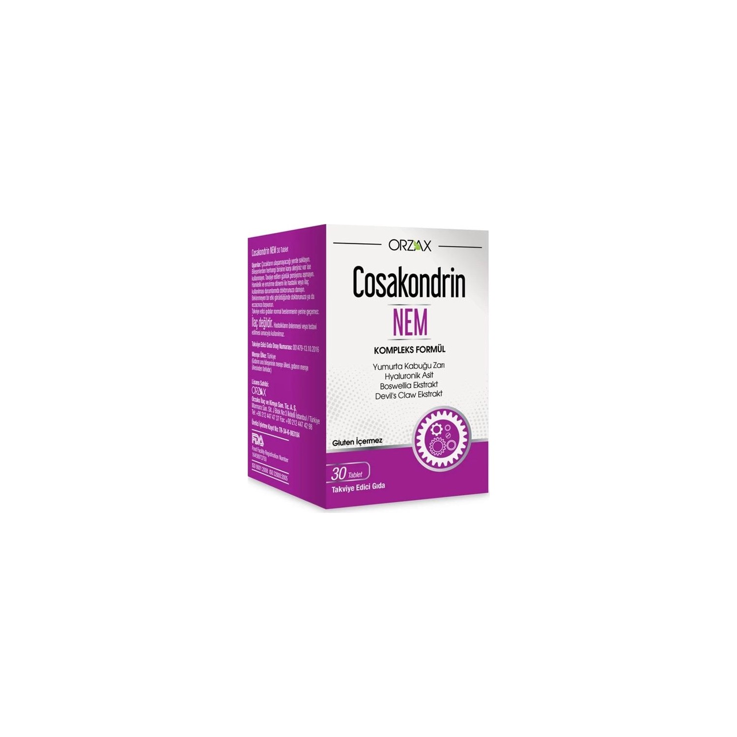 Пищевая добавка Orzax Cosakondrin Moisture, 30 таблеток