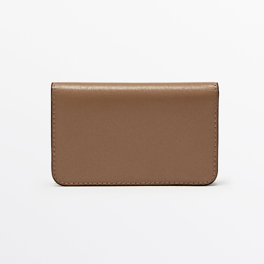 Кошелек Massimo Dutti Leather, светло-коричневый