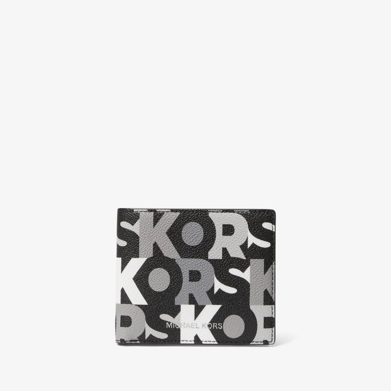 

Кошелек Michael Kors Cooper Graphic Logo Billfold, черный/белый/серый/бежевый