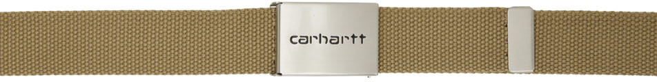 

Бежевый хромированный ремень с зажимом Carhartt Work In Progress