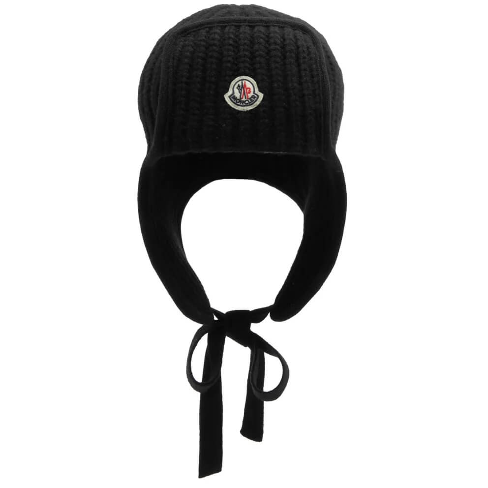 Шапка Moncler Pull On Knitted, черный шапка бини из шерсти и кашемира с логотипом moncler розовый