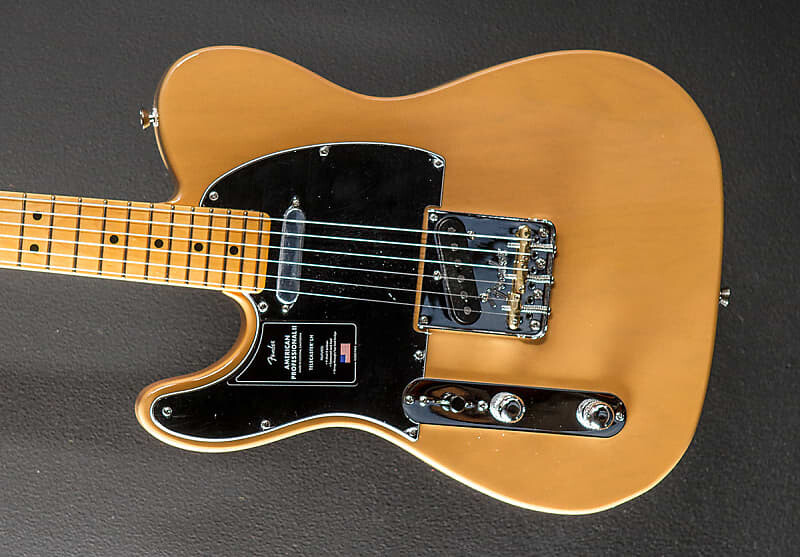 

American Professional II Telecaster Left Hand - Ириска Блонд с кленом Fender American Professional II Telecaster Left Hand- w/Maple