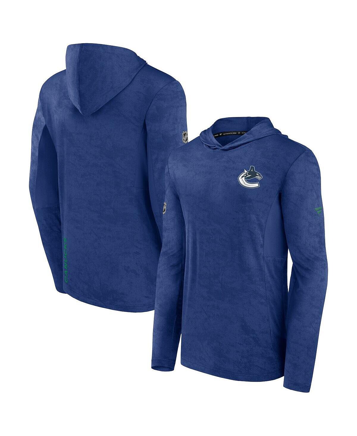 

Мужская фирменная синяя худи vancouver canucks authentic pro rink с камуфляжным пуловером Fanatics, синий