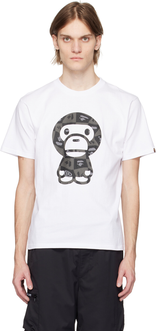 

Белая футболка Big Baby Milo BAPE, Белый