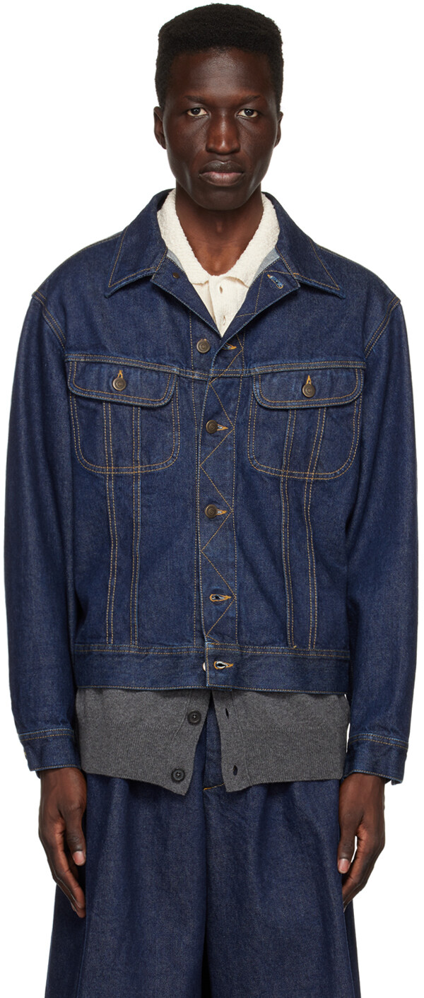 

Джинсовая куртка со складками Indigo Maison Margiela, Черный