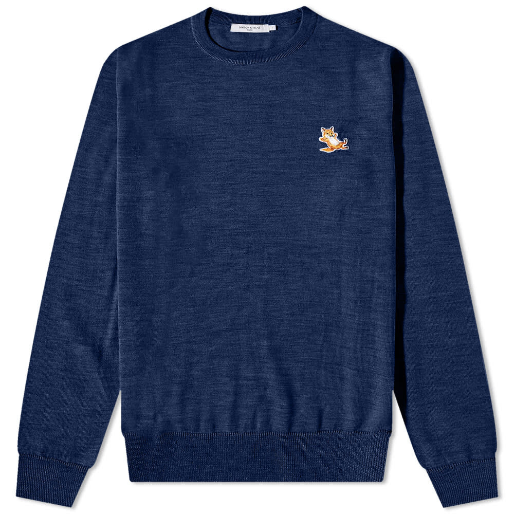 

Джемпер Maison Kitsune Chillax Fox Patch Classic R-Neck Jumper, Синий