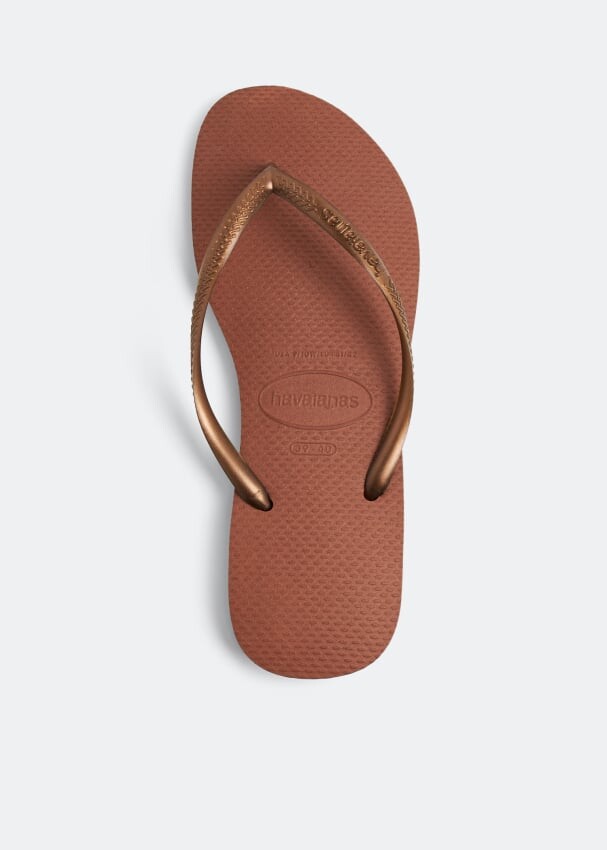 

Шлепанцы HAVAIANAS Slim flip flops, коричневый