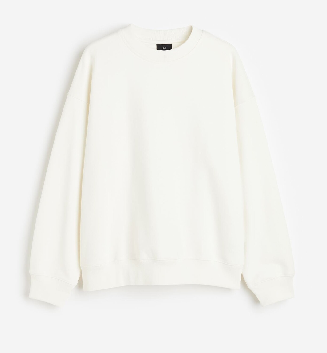 

Толстовка H&M Oversized Fit Cotton, белый