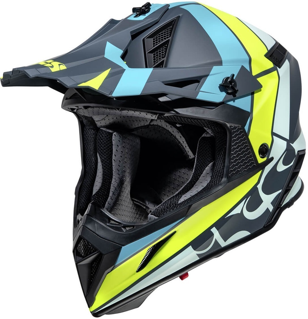 Шлем IXS 189 2.0 для мотокросса, сине-желтый