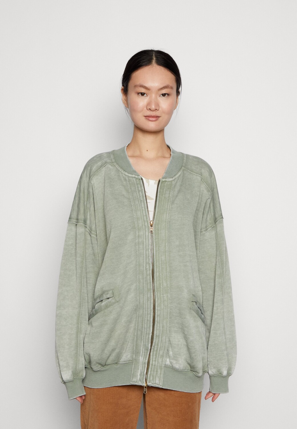 

Пальто короткое Free People, хаки