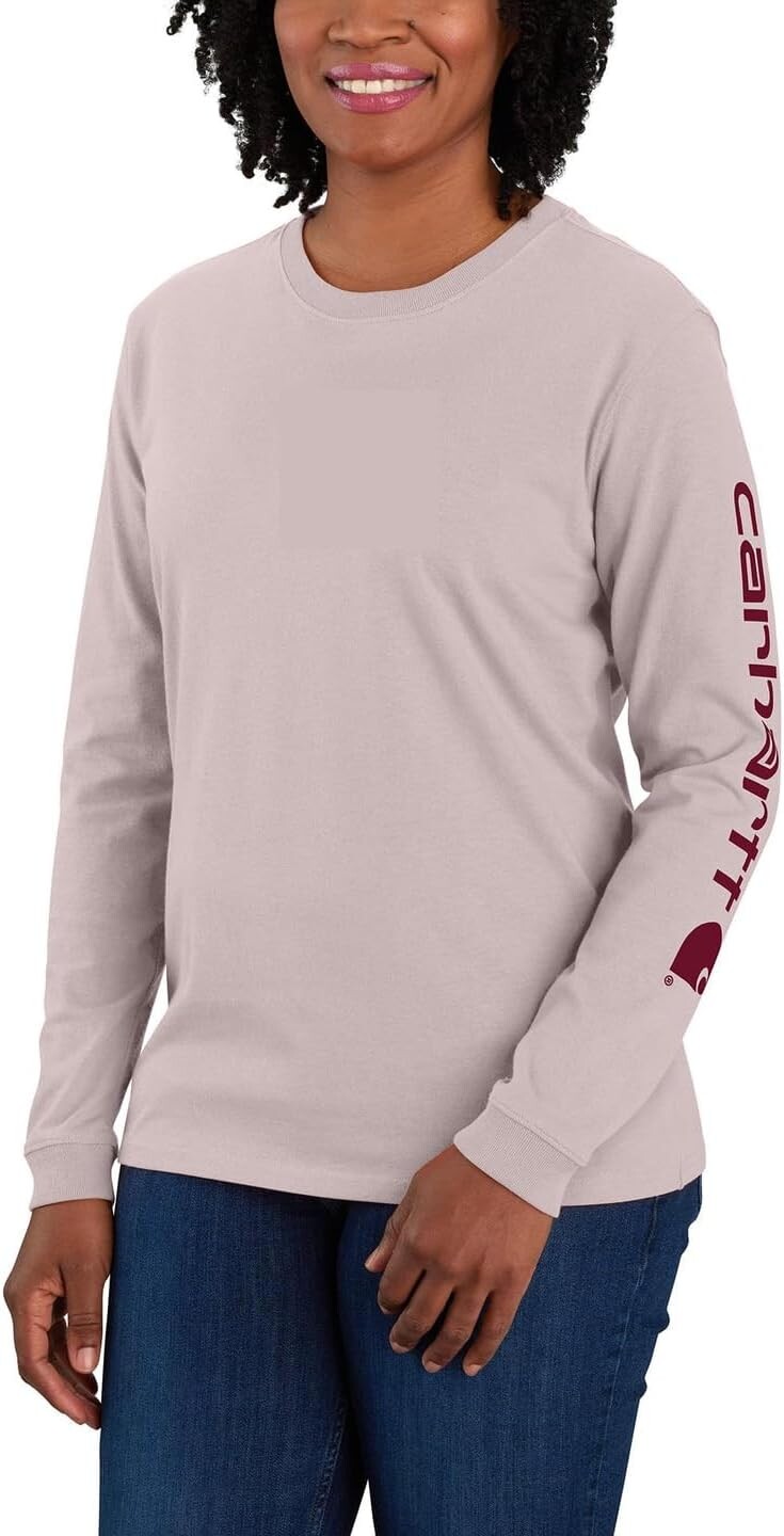 

Свободная футболка с длинными рукавами и рисунком Carhartt, цвет Mink