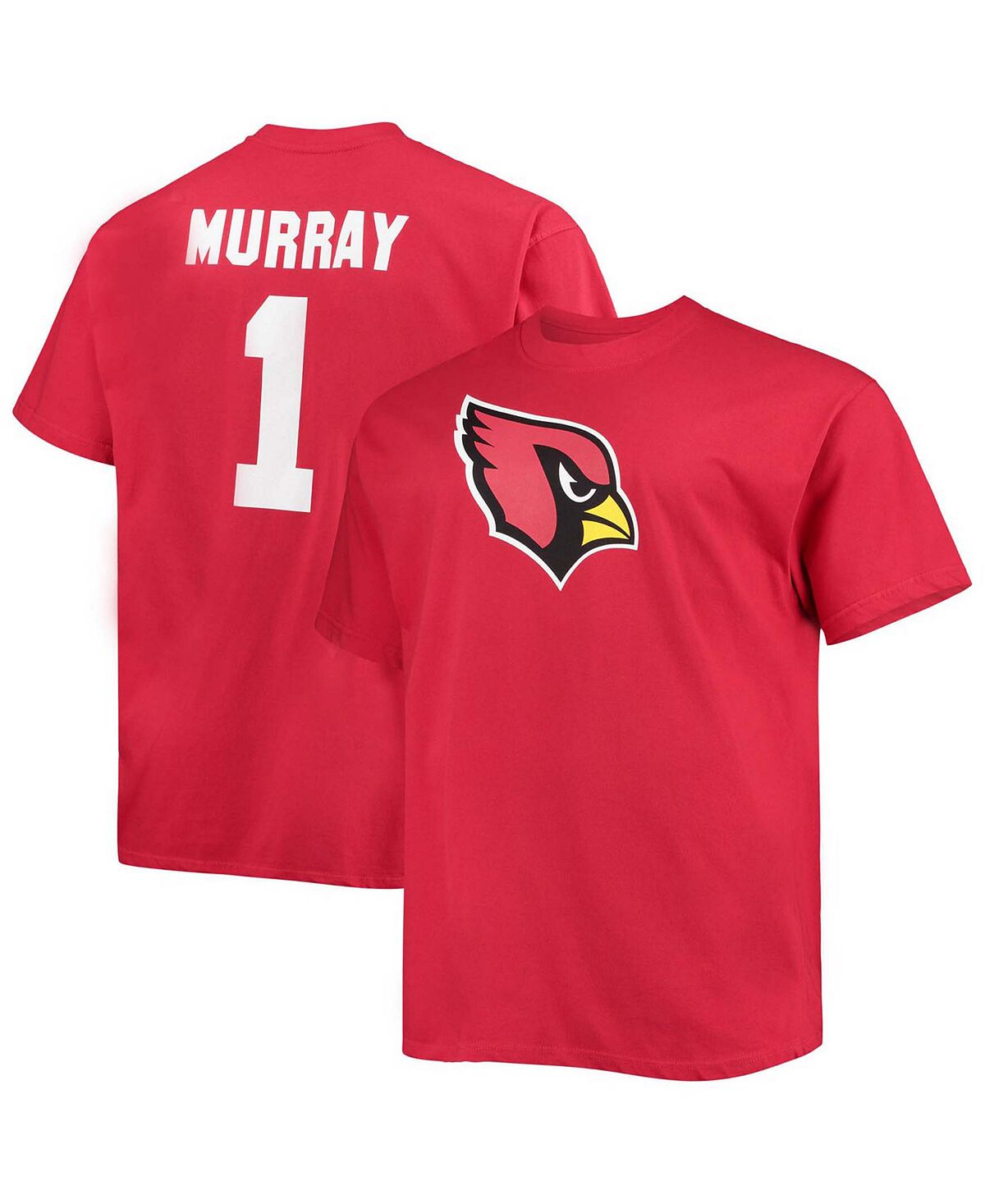 Мужская футболка Big and Tall Kyler Murray Cardinal Arizona Cardinals с именем игрока и номером Fanatics
