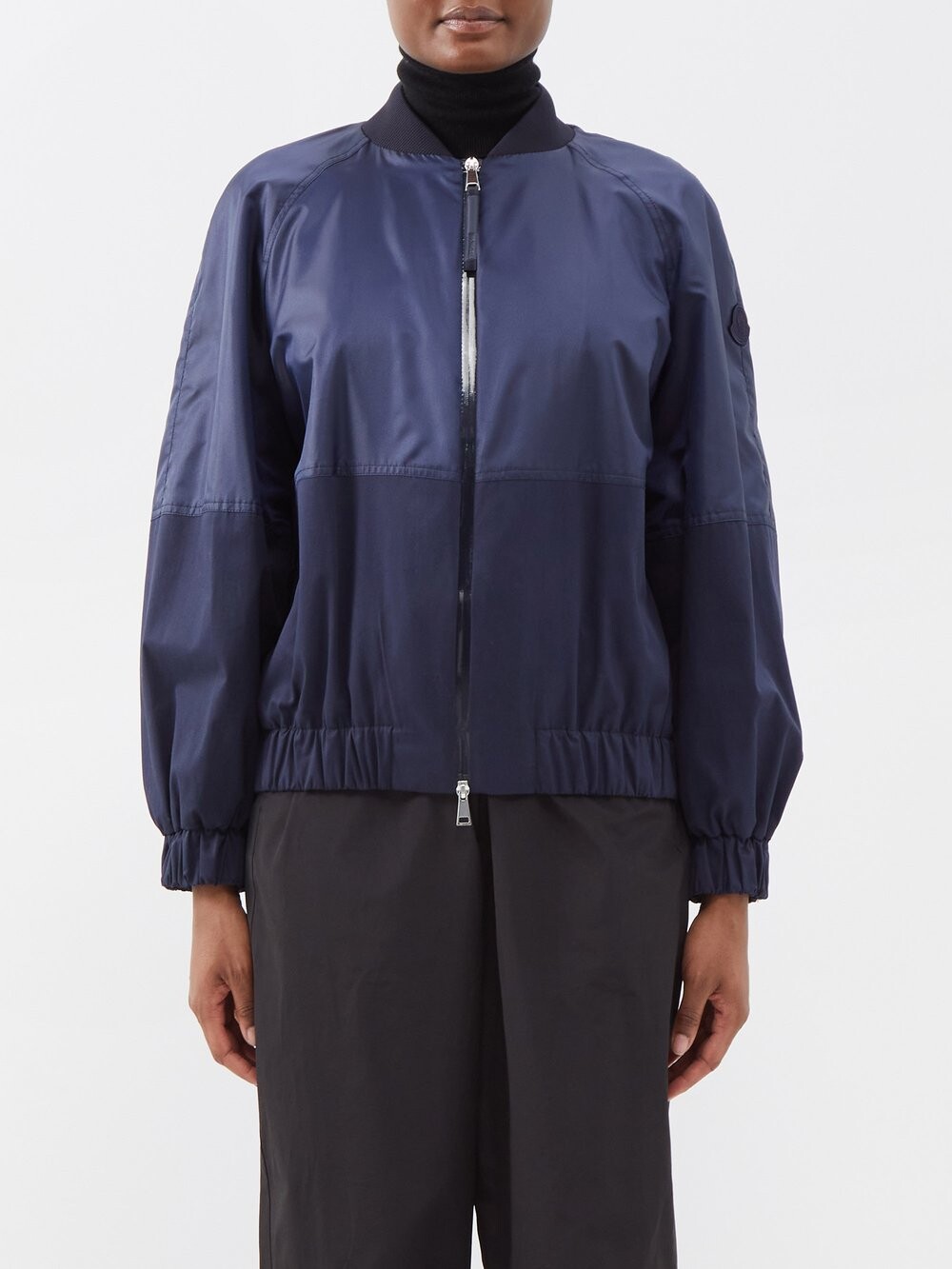 

Атласный бомбер gobie Moncler, синий