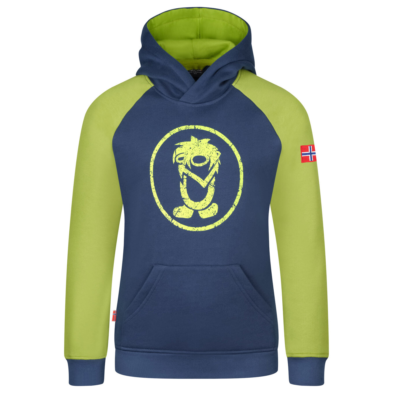 

Толстовка с капюшоном Trollkids Kid's Stavanger, цвет Mystic Blue/Kiwi, Синий