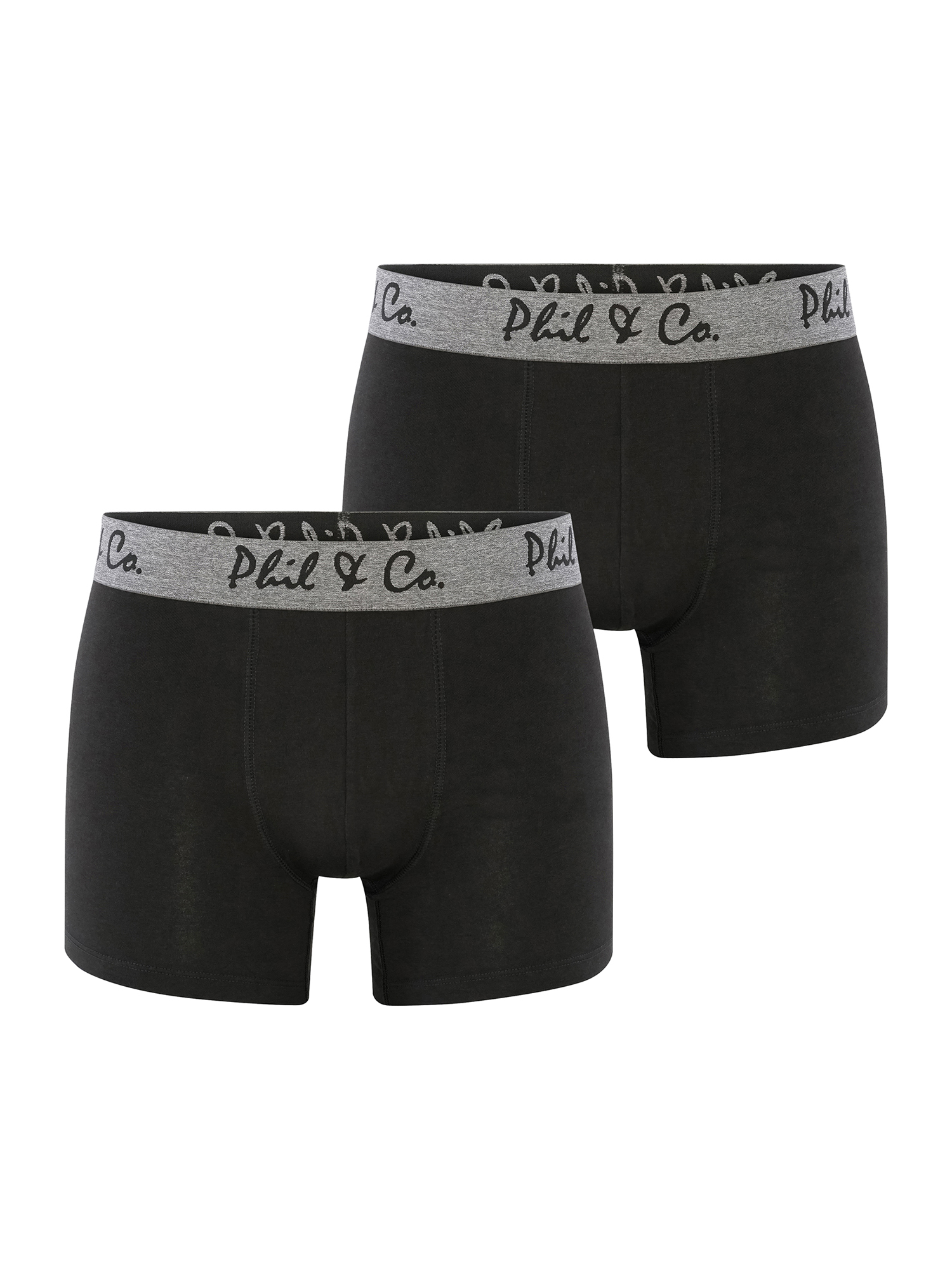 Боксеры Phil & Co Berlin Retroshorts 2-Pack Jersey, черный