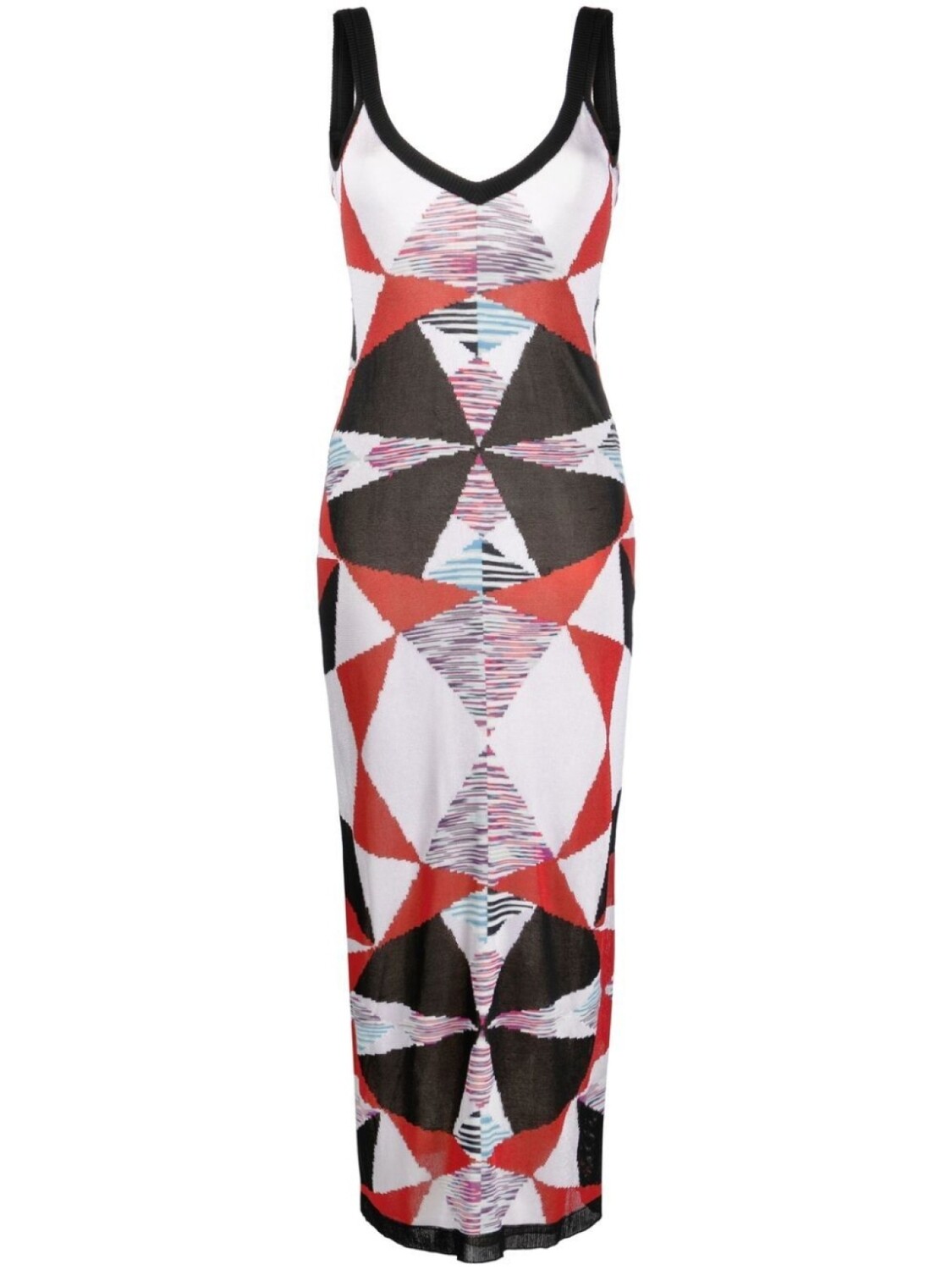 

Missoni платье макси вязки интарсия, белый