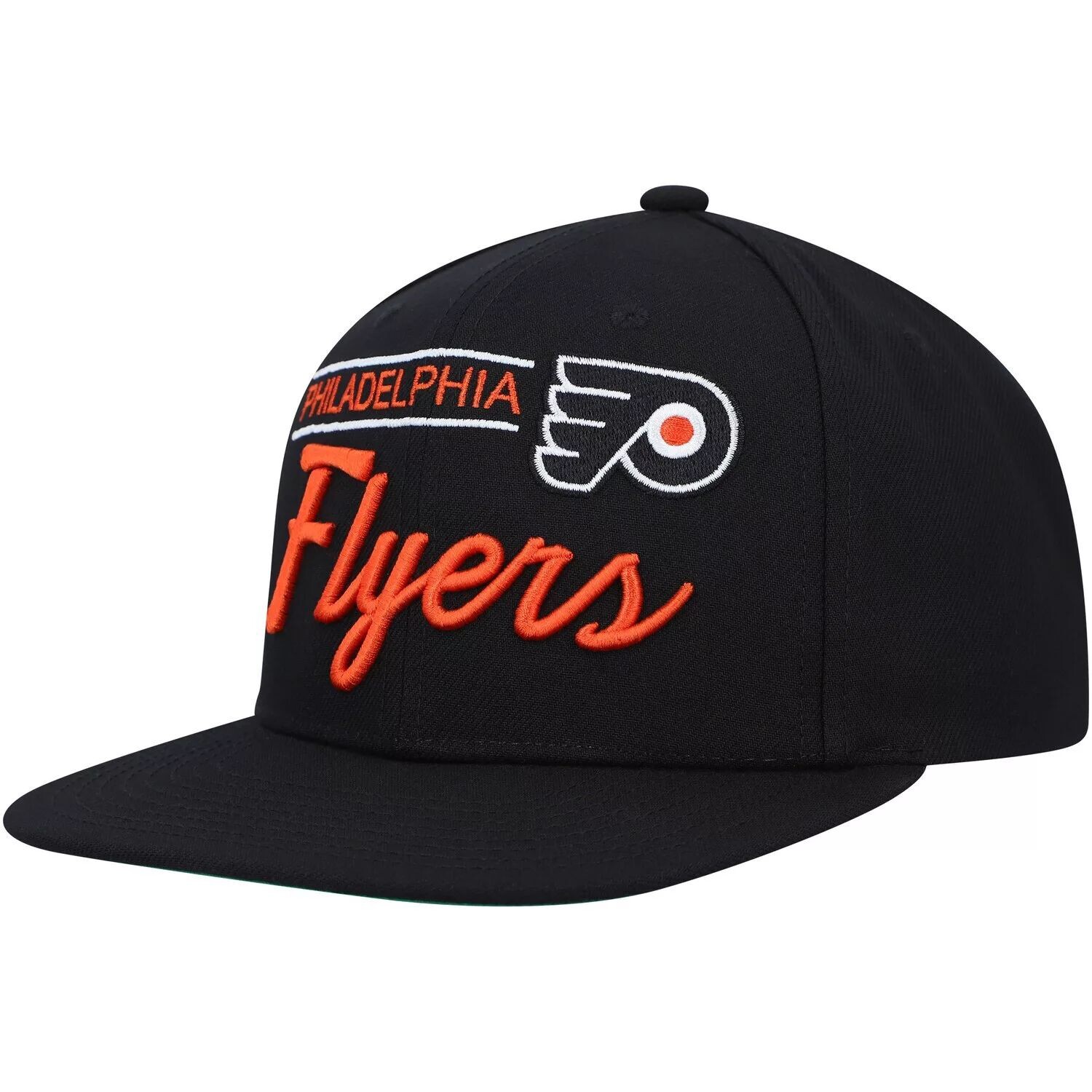 

Мужская черная кепка с замком в стиле ретро Mitchell & Ness Philadelphia Flyers Snapback