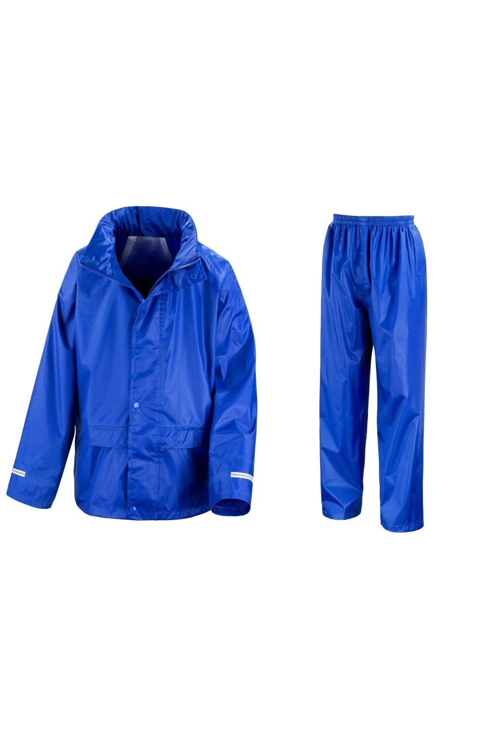 цена Комплект из куртки и брюк Core от дождя Result, синий
