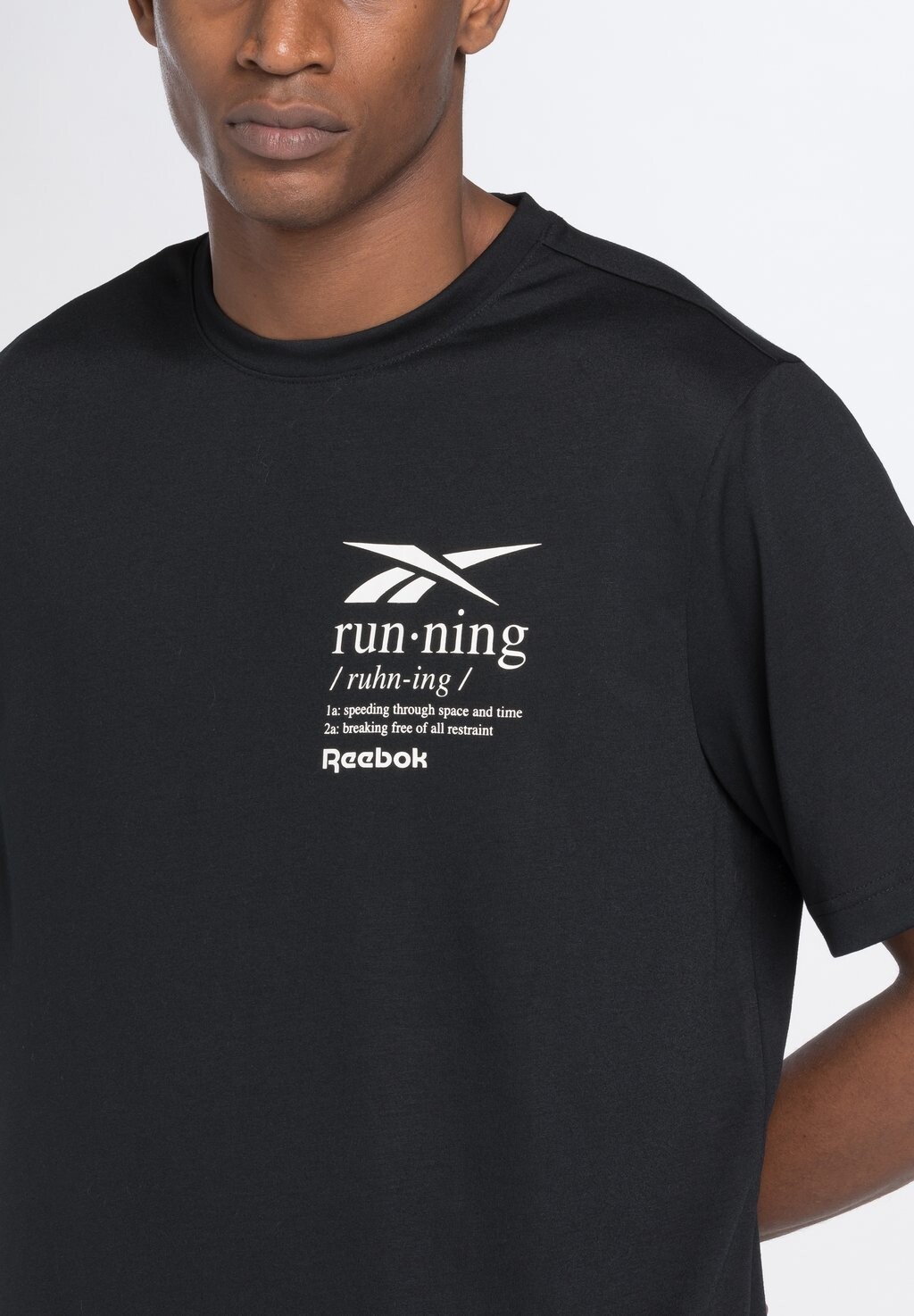 

Футболка с принтом Graphic Short Sleeve Running Reebok, черная