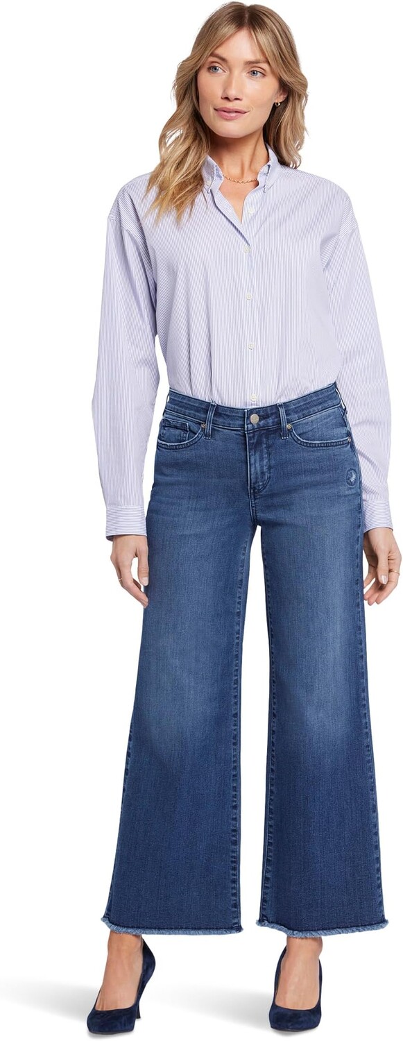 

Джинсы Teresa Ankle Wide Leg Frayed Hems in Riverwalk NYDJ, цвет Riverwalk