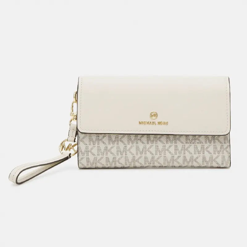 

Кошелек Michael Kors Jet Set Charm Flap Wristlet, кремовый