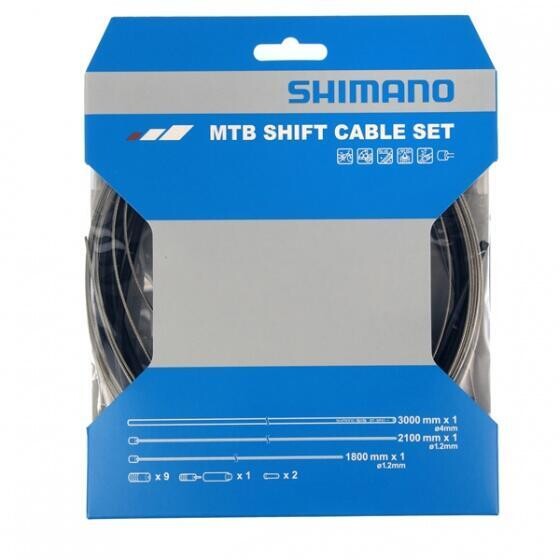 

комплект зубчатых тросов 3000 мм MTB черный 4 шт. SHIMANO, черный черный