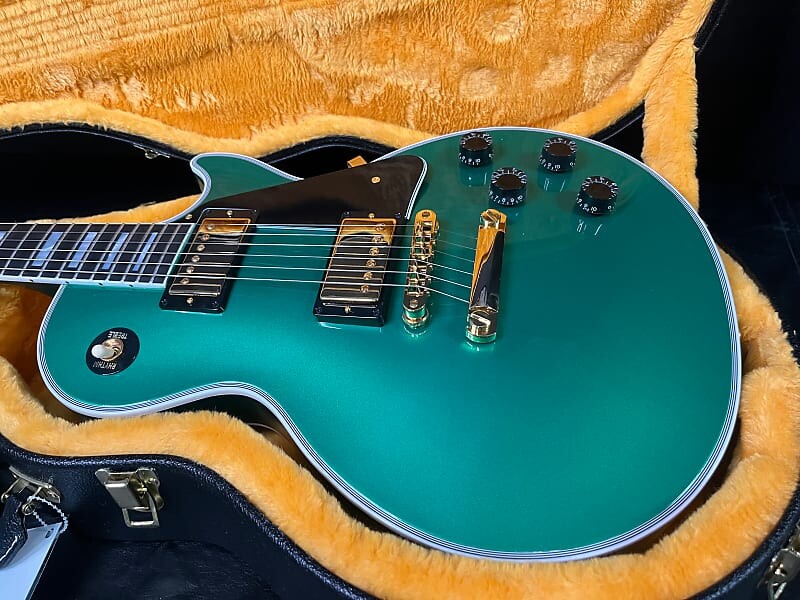 

НОВЫЙ! Специальный заказ Gibson Custom Shop Les Paul Custom Green Sparkle Finish 9,85 фунтов Авторизованный дилер!! Special Order Custom Shop Les Paul Custom