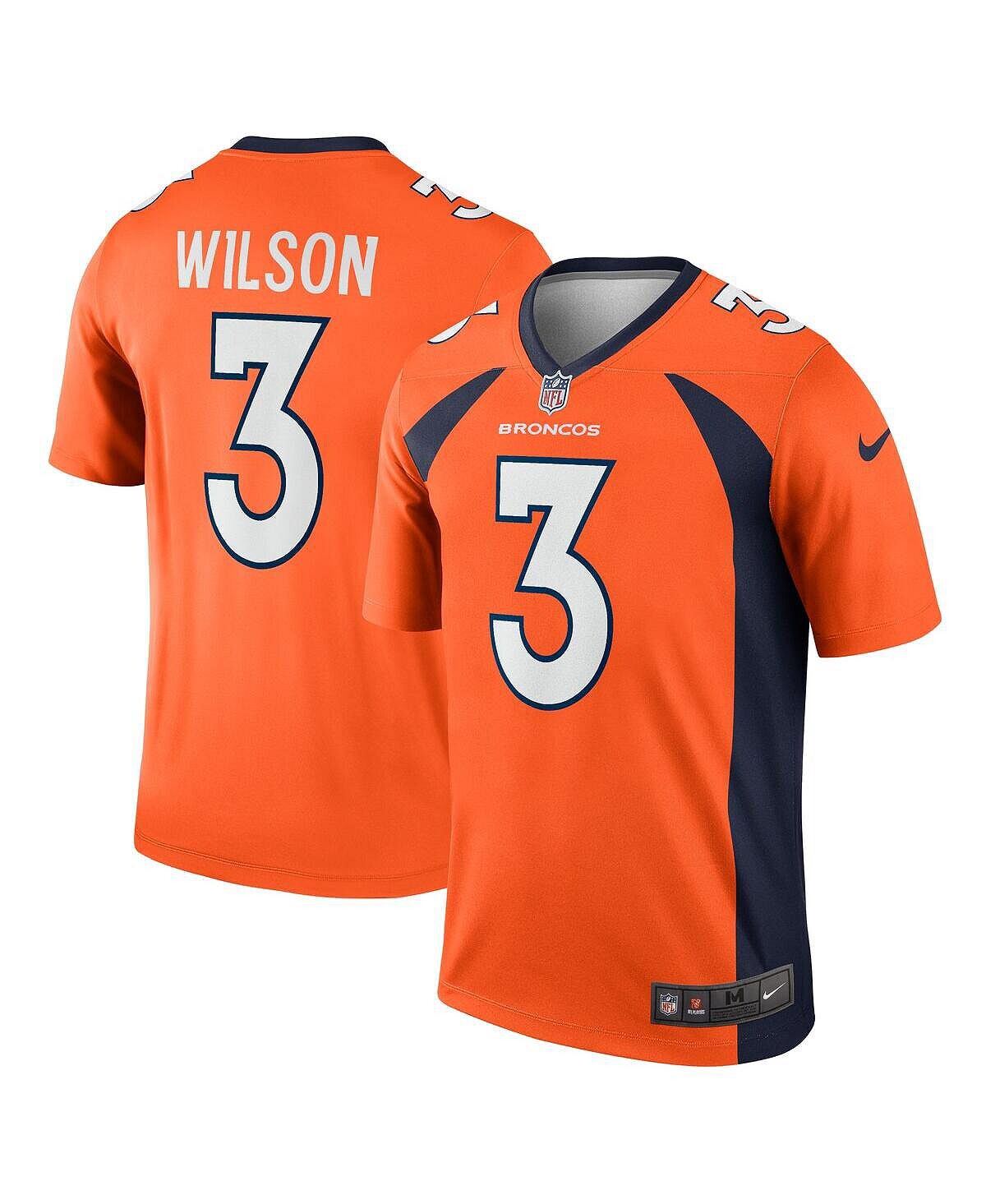 

Мужская джерси russell wilson orange denver broncos legend Nike