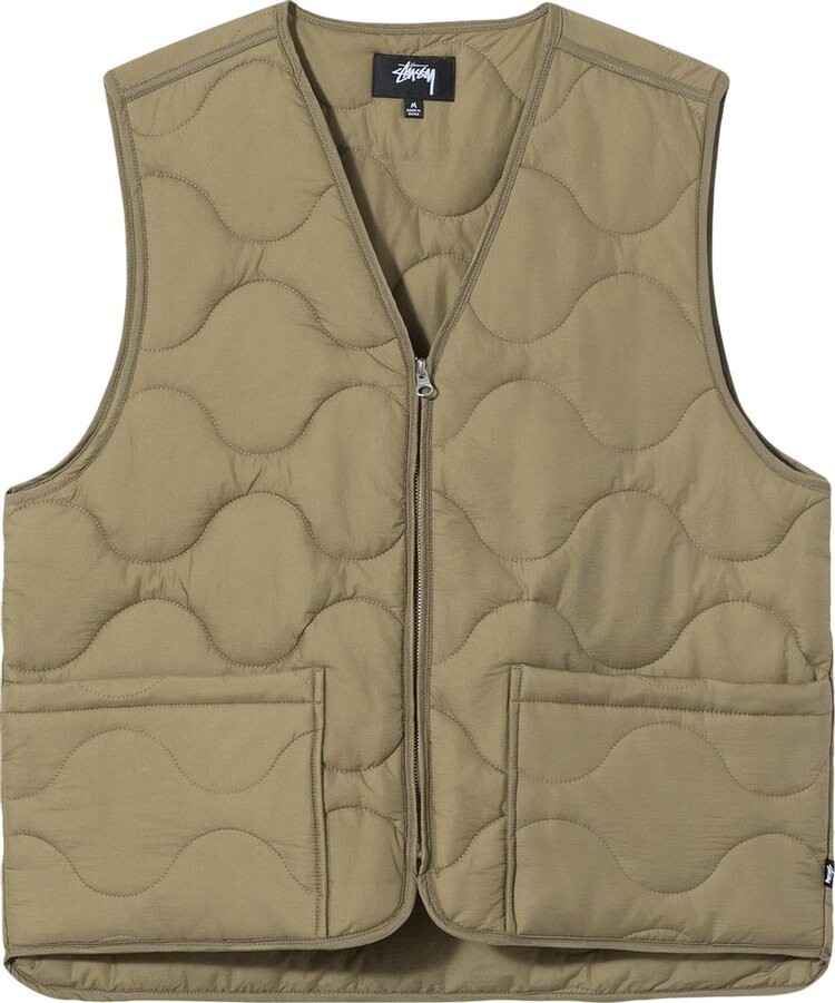 

Жилет Stussy Quilted Liner Vest 'Coyote', зеленый