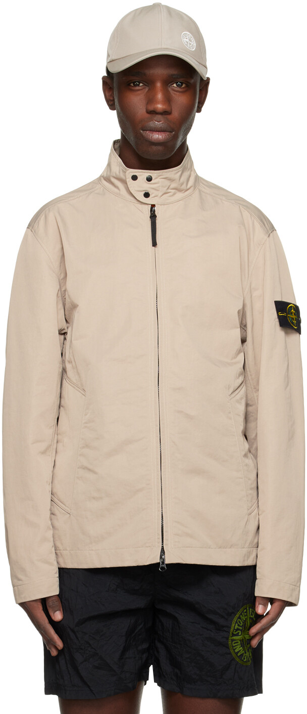 

Серая куртка с воротником-стойкой Stone Island