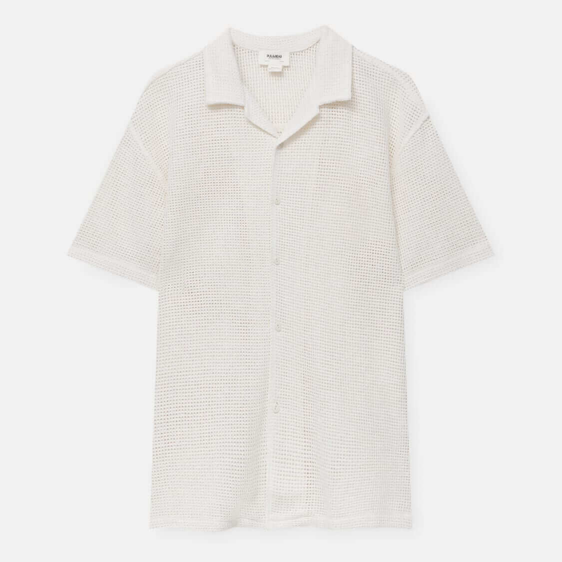 

Рубашка Pull&Bear Rustic ажурная, белый